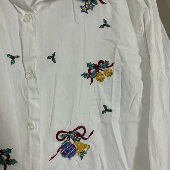 Vintage Bobbie Brooks Embroidered Christmas Shirt - Picture 3 of 6